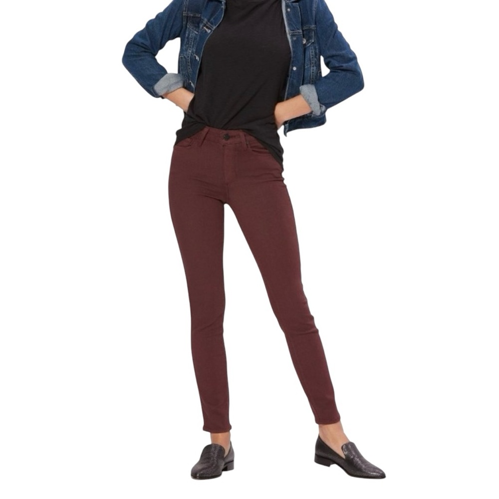 NWT PAIGE HOXTON BURGUNDY SKINNY JEANS SIZE 29